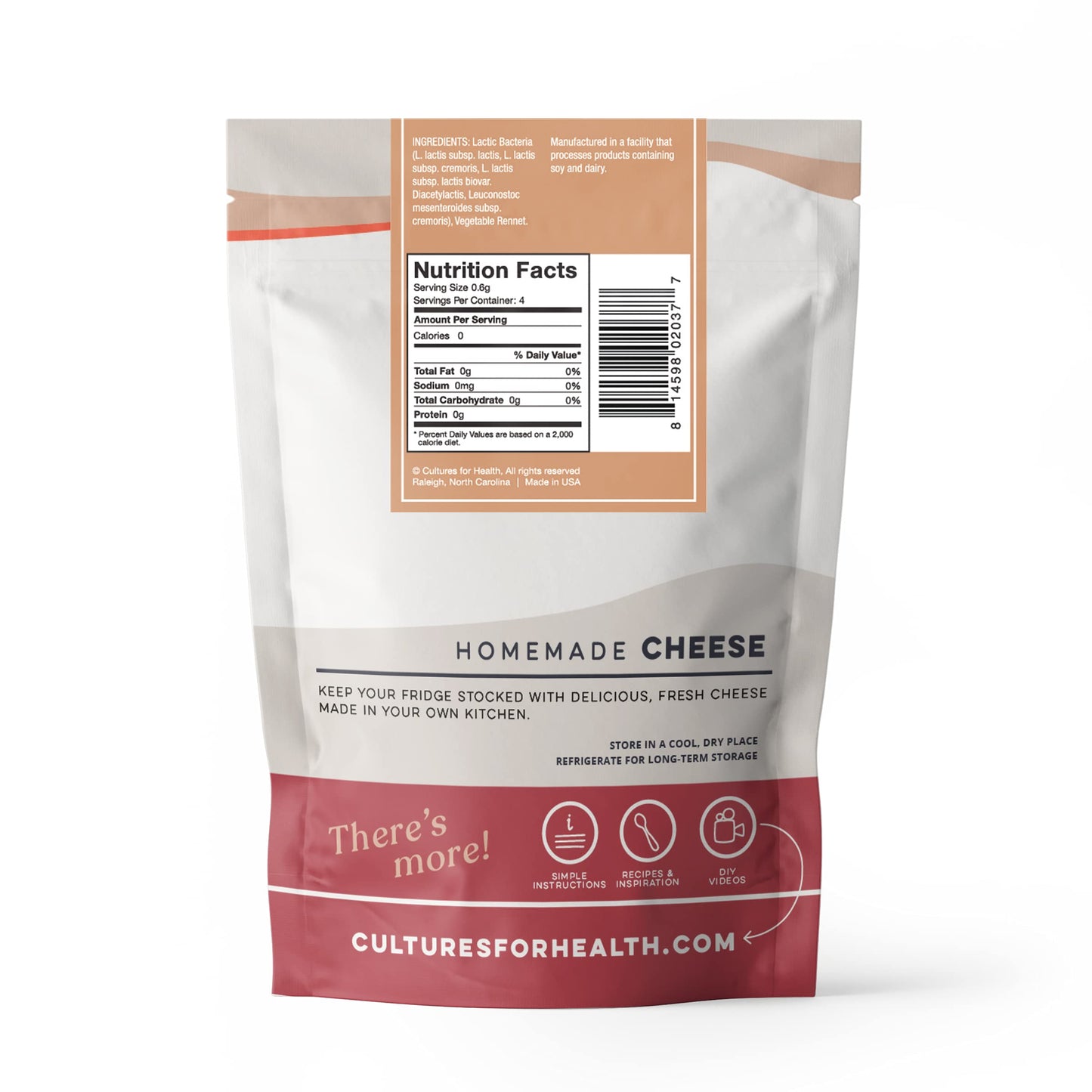 Cultures for Health Chevre Starter Culture | 4 Packets Mesophilic Powdered Active Cultures | Gluten Free Non-GMO Soft Goat Chees