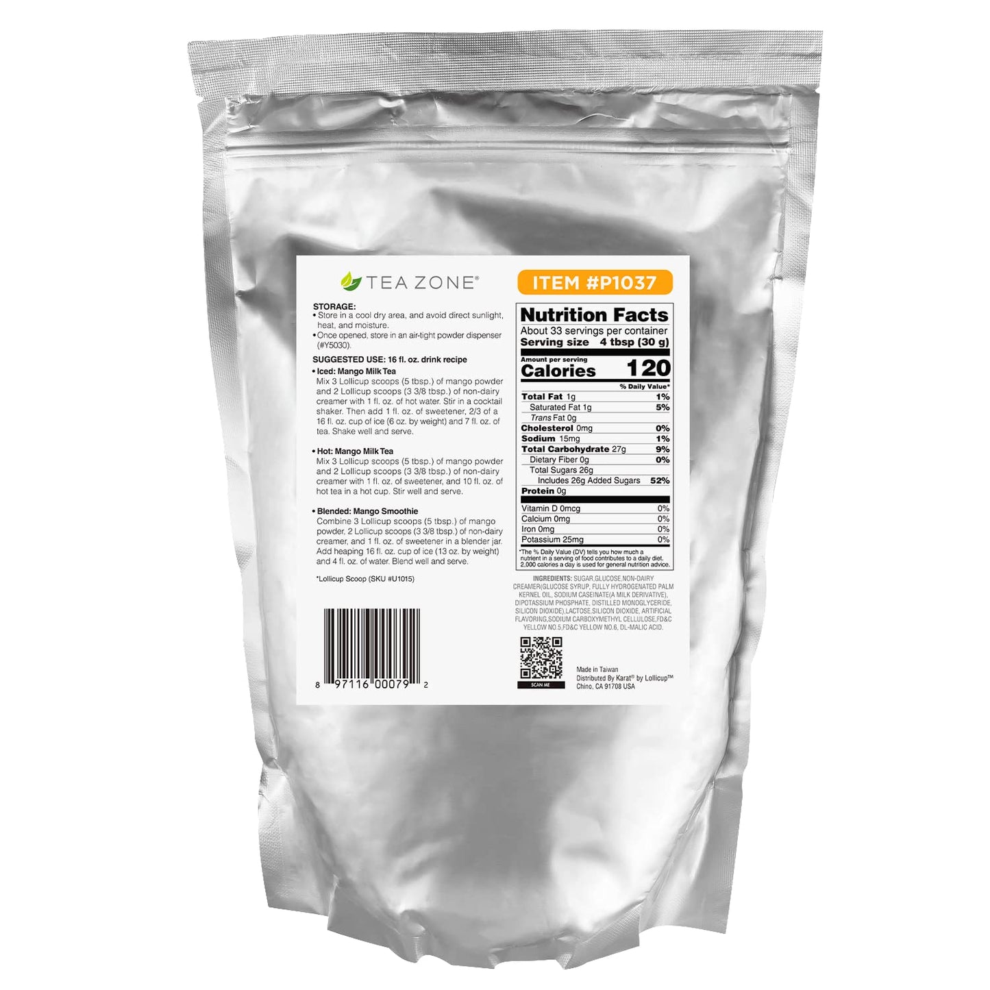 Tea Zone 2 Lb Mango Powder