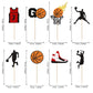 YCTHUNFISH 24 Pack Basketball Cupcake Toppers - Slam Dunk Cake Decorations for Baby Showers & Birthdays - 24-Basketball