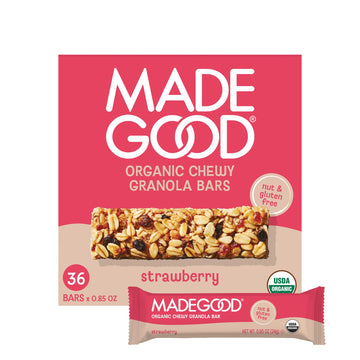 Madegood Strawberry Granola Bars (36 Count, 0.85Oz Each) Contain Nutrients From Vegetables, Gluten Free