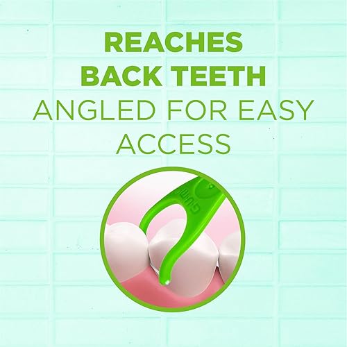 Gum Angled Flossers, Fresh Mint, 75 Count