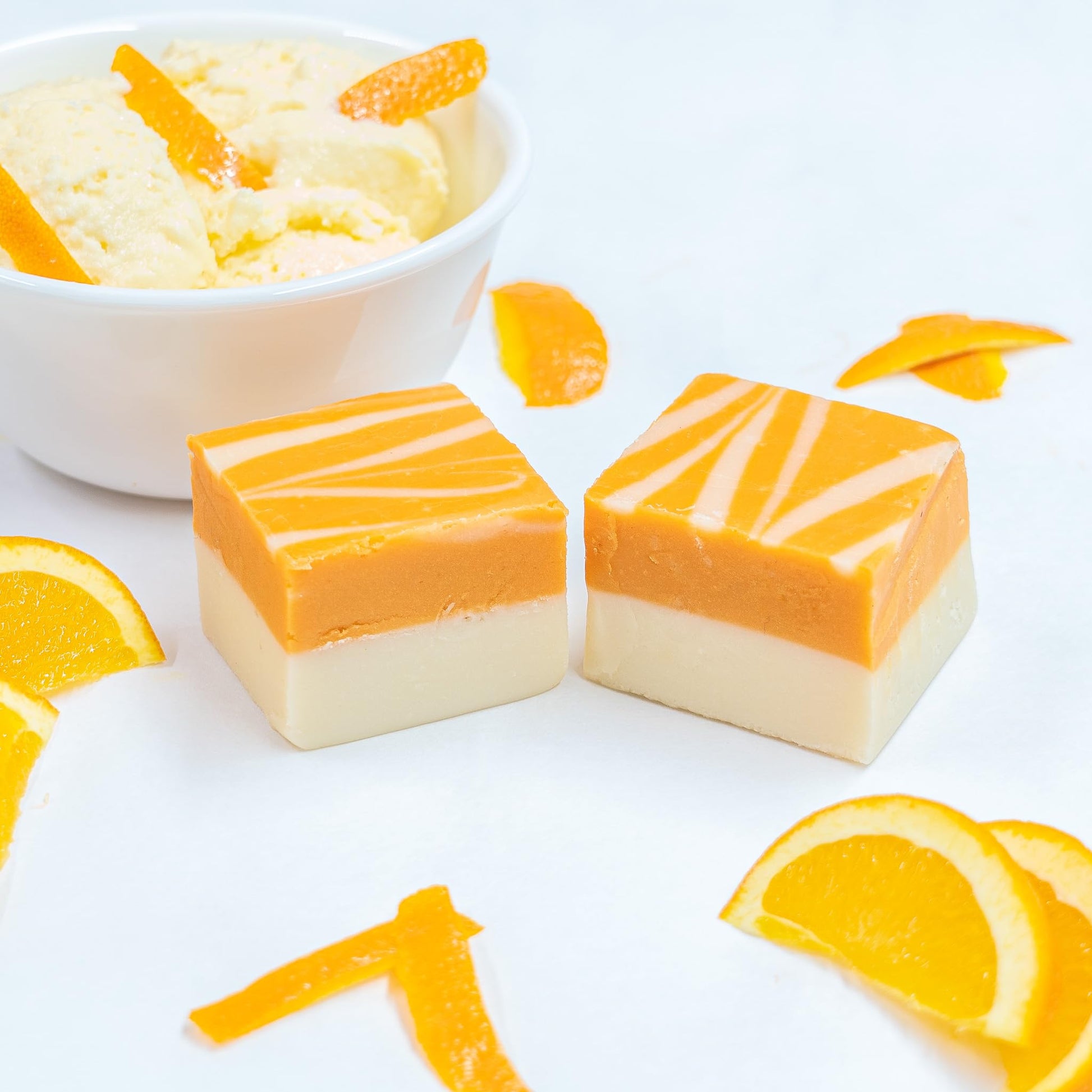 Valley Fudge Orange Cream Artisan Fudge, Real Butter, One Pound Package