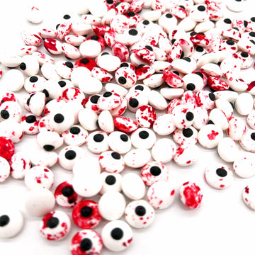 Weraru Small Candy Bloody Red Eyeballs Eye Ball Sweets Cake Cupcake Toppers Cookie Dessert Sprinkles Decorations For Christmas H