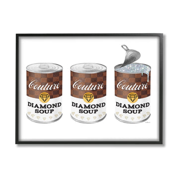 Stupell Industries Couture Diamond Paint Trio Condensed Soup Can