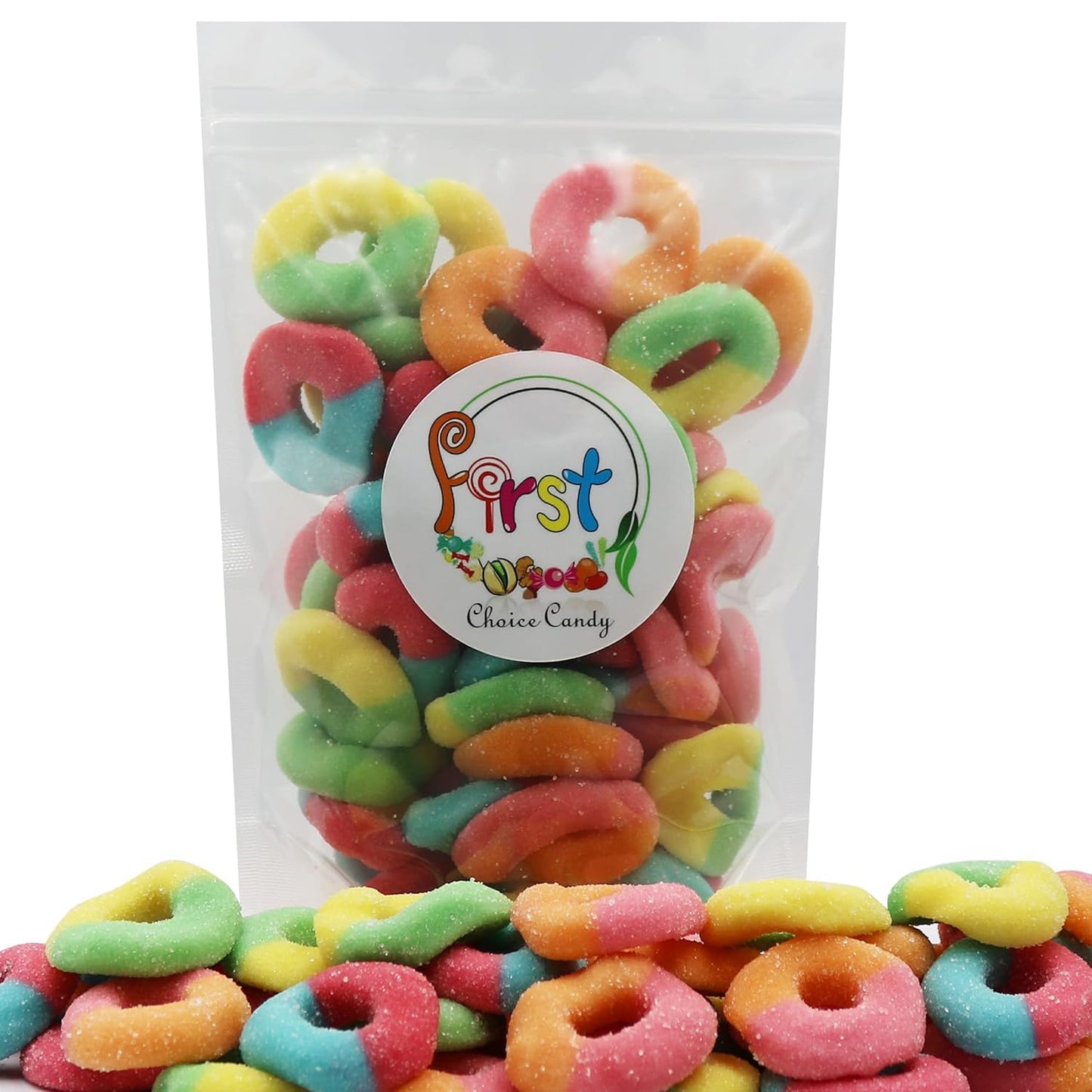 Firstchoicecandy Gummy Rings (Neon, 5 Pound (Pack Of 1))