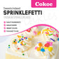 Cokoc Rainbow Love Sprinkles, Edible Hearts for Cake Decorating, 3.17oz