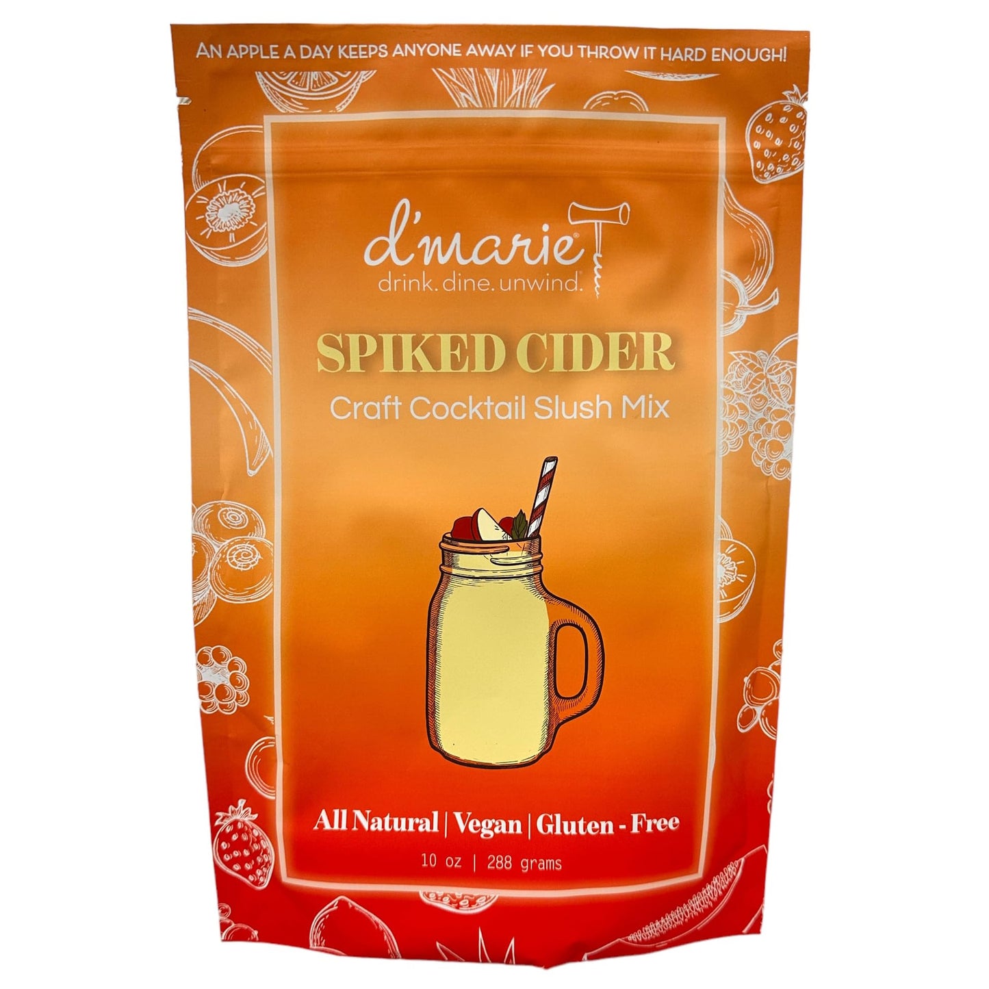 Frozen Mixed Flavor Drink Mix - Makes 10 Spiked Fruit Beverage Slushies - Drink Powder Pouches For Beverage-Style - All Natural Low Sugar Mixer  No Blender Needed