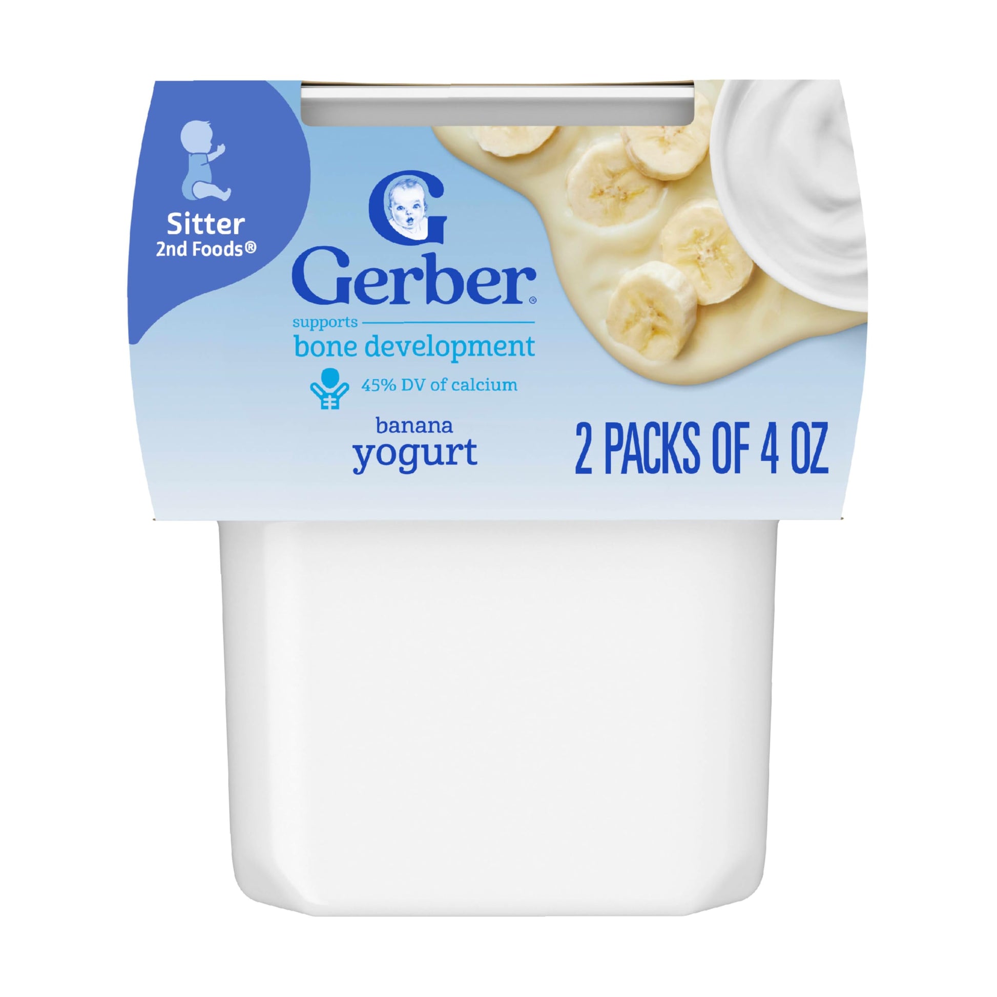 Gerber Baby Food, Yogurt Blends Snack, Banana, 2Nd Foods, Baby Snacks, Baby Yogurt, Baby Food Stage 2, No Artificial Flavors Or 