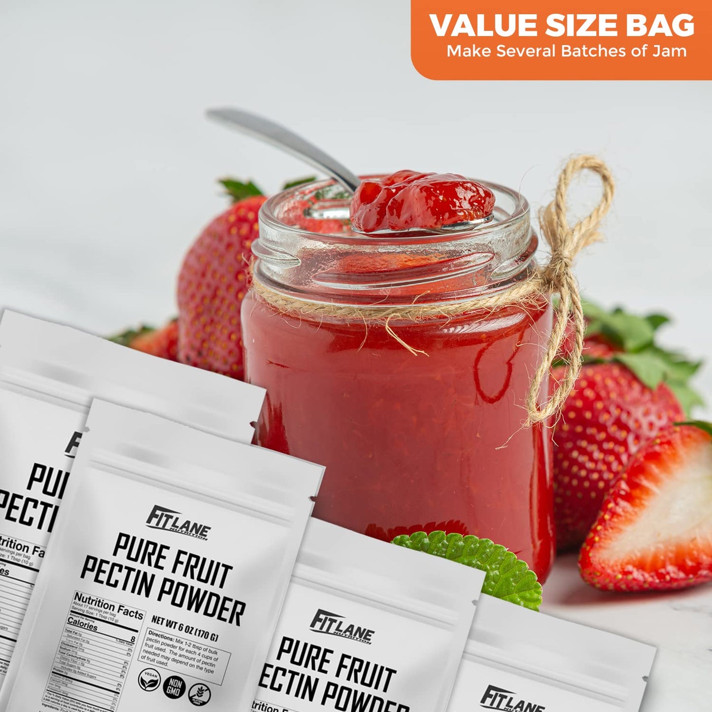 No Sugar Pectin For Canning Jam 6 Oz - Pure Universal Citrus Pectin Powder With No Additives - Make Homeade Jellies Without Adde