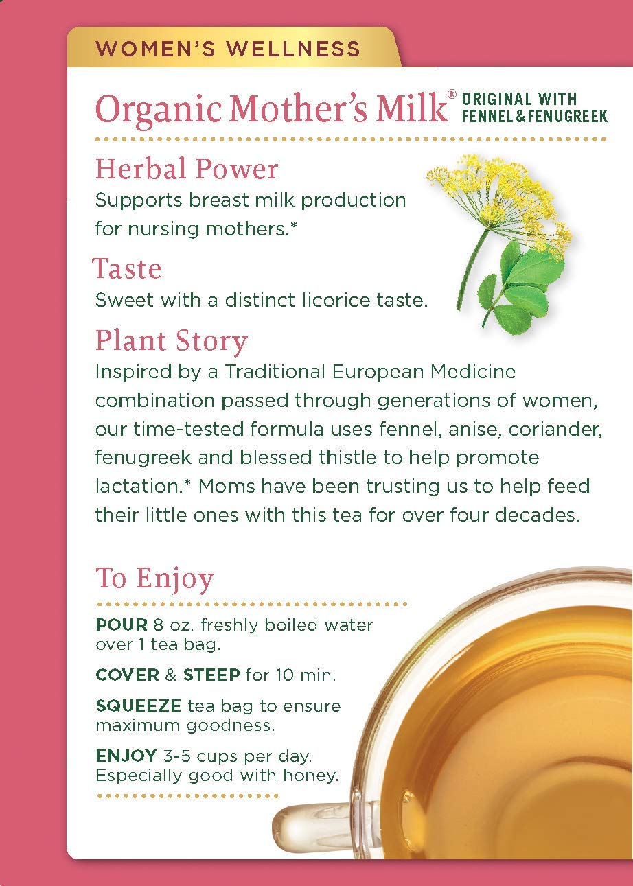 Traditional Medicinals Mother'S Milk Tea - Organic Tea For Breastfeeding, Traditional Medicines Lactation Tea, Pack 1