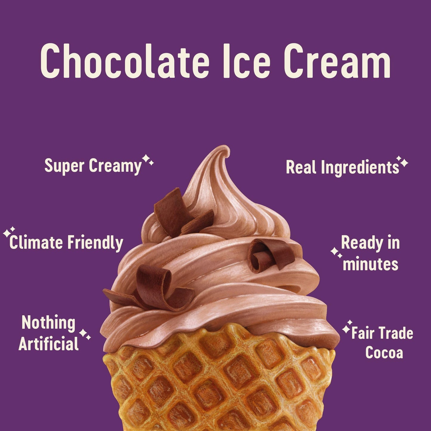 ColdSnap Chocolate Ice Cream Pods – Decadent Single-Serve Treat – Pack of 12 – No Freezer Required – White