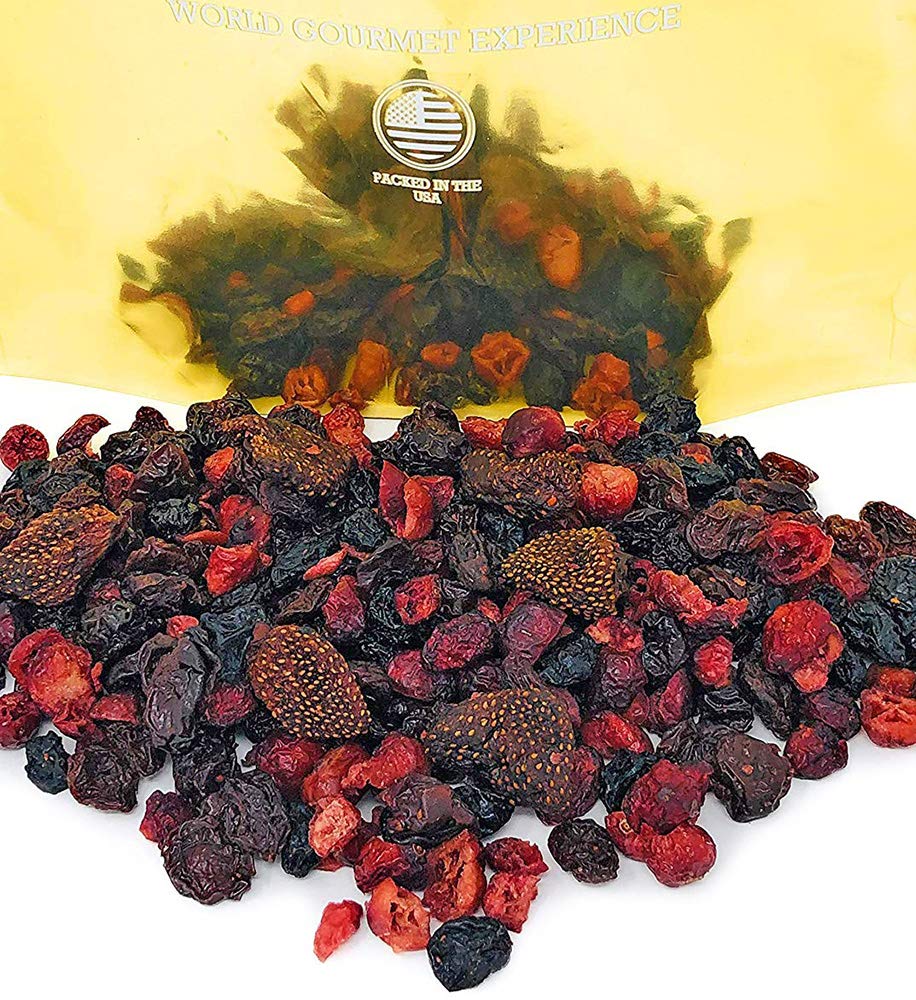 SweetGourmet Premium Dried Mixed Berries | Cherries, Cranberries, Blueberries, Strawberries | 1 Pound