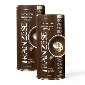Franzese Italian Traditional Hot Cocoa Mix - Imported from Italy, 9 Ounce Tin, Gluten-Free, Non-GMO, Enjoy as Gourmet Sipping Ch