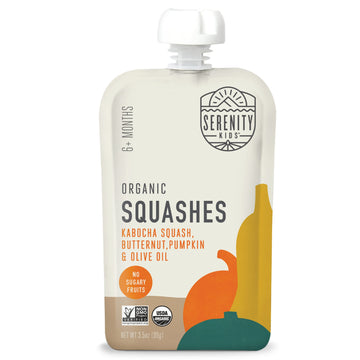 Serenity Kids 6+ Months Usda Organic Veggie Puree Baby Food Pouches  No Sugary Fruits Or Added Sugar  Allergen Free  3.5 Ounce B