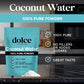 Dolce Superfoods Coconut Water Powder  Natural Electrolyte Powder for Daily Hydration & Wellness  Powdered Coconut Water with Potassium  Sodium  & Magnesium  1lb