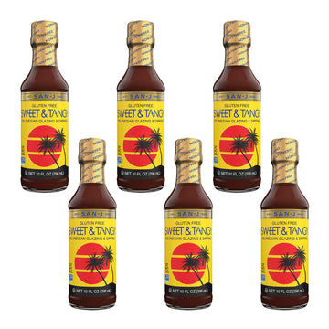 San-J Sweet and Tangy Gluten Free Sauce - Glaze Sauce, Polynesian Sauce, Perfect for Spring Roll Sauce, Polynesian Sauce Chicken