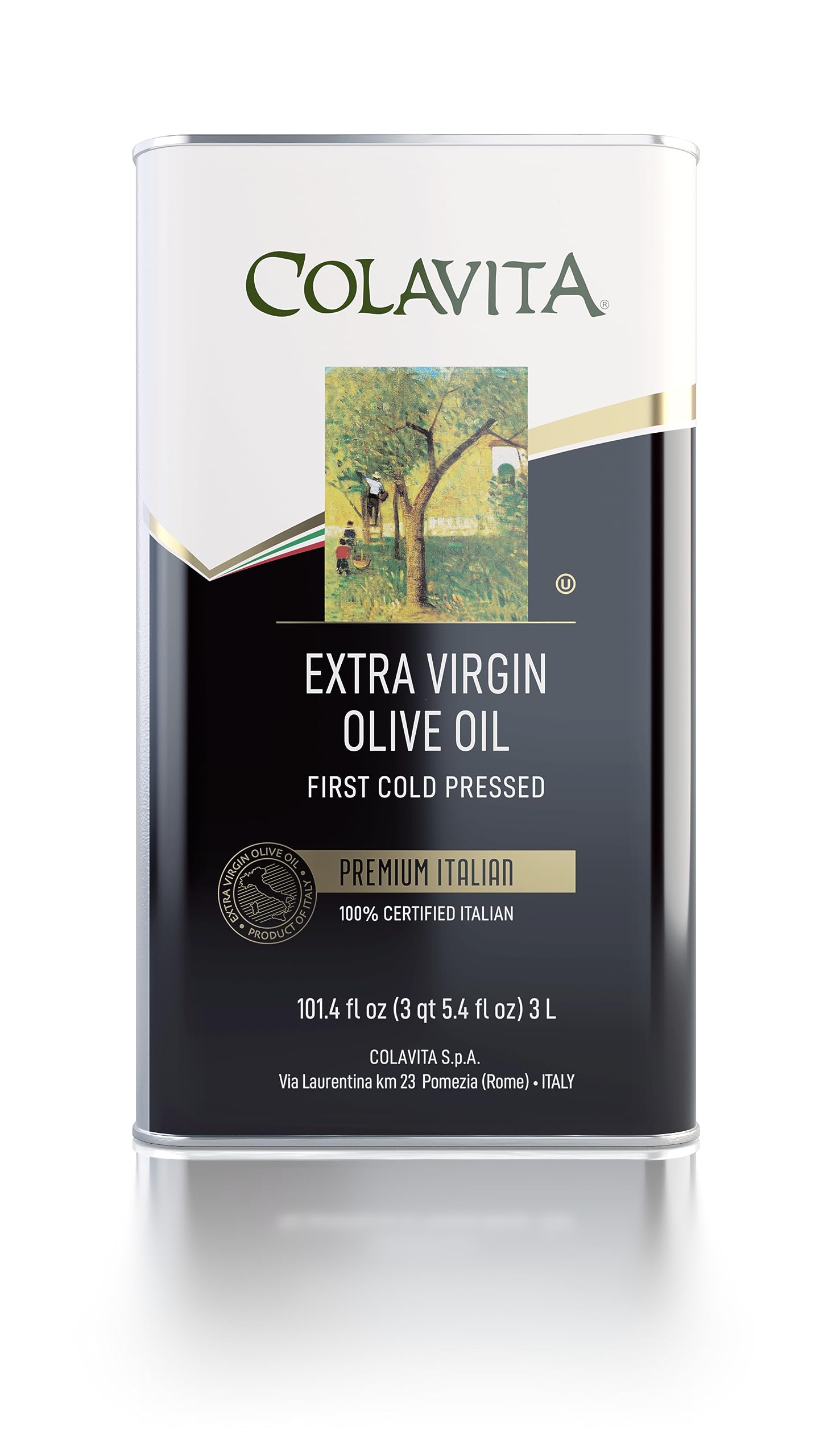 Colavita enhanced Italian Extra Virgin Olive Oil Tin  101.4 fl. oz. Tin
