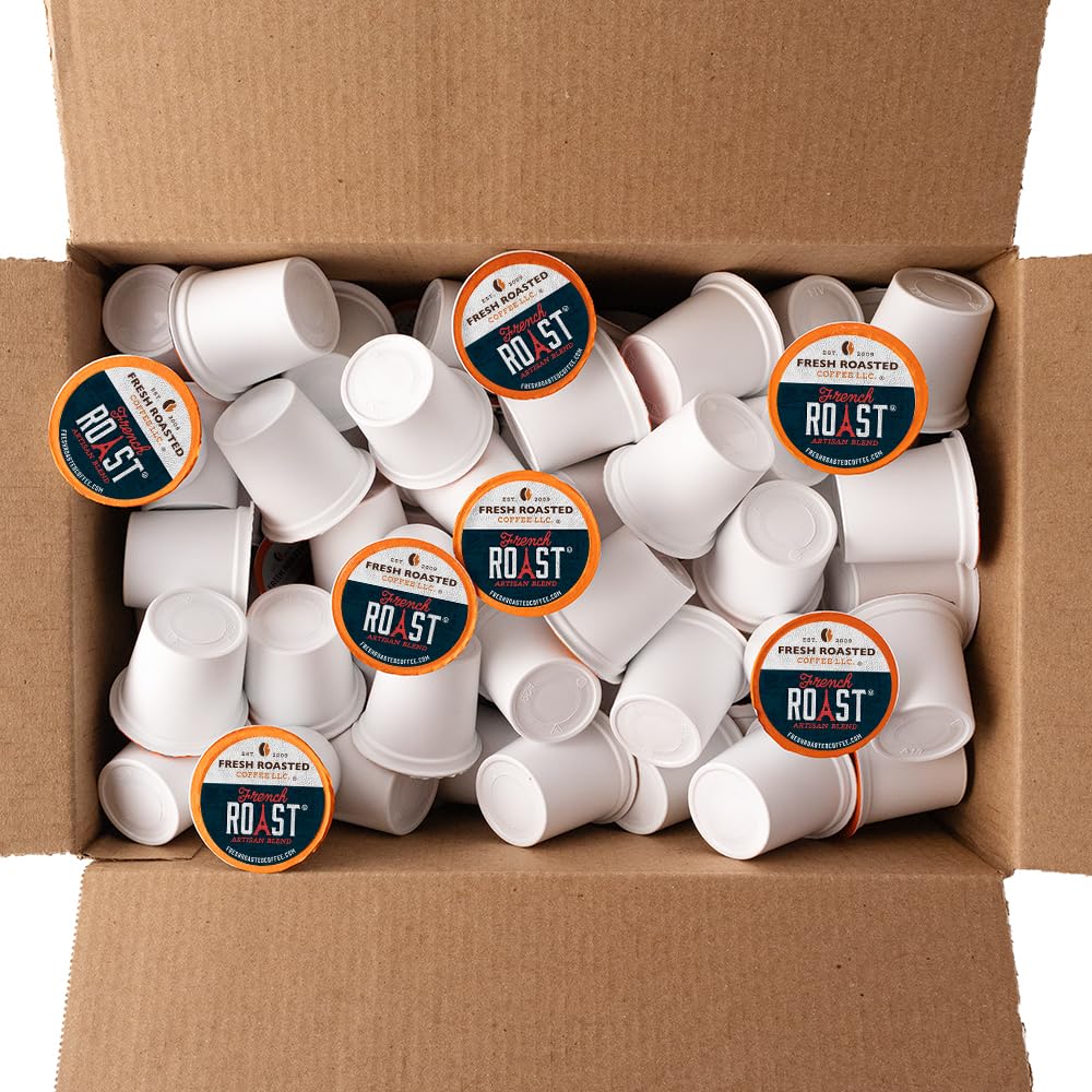 Fresh Roasted Coffee, French Roast, Dark, 96 Pods For K Cup Brewers