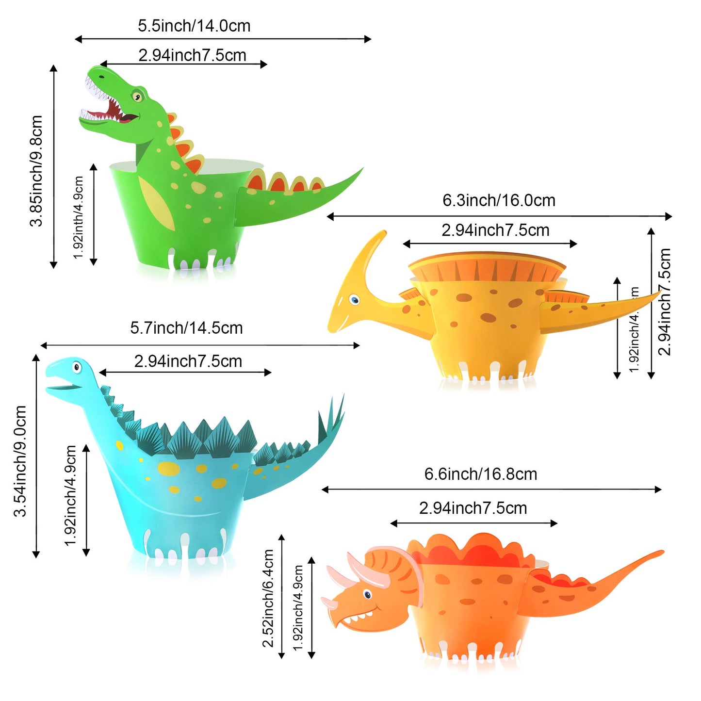 Dinosaur Cupcake Wrappers Toppers(48Pack),Konsait Little Dino Cupcake Toppers Cake Table Decorations Party Supplies For Boys Kids Birthday Party Decor Favors