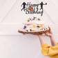 Arthsdite Football Cake Topper - Rugby Ball Happy Birthday Cake Topper For Football / Sport Theme For Man Kids Boy Birthday Party Decoration - Black Glitter