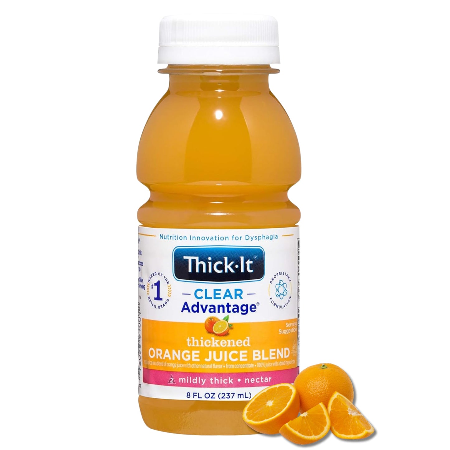 Thick-It Clear Advantage Thickened Orange Juice Blend - Mildly Thick/Nectar, 8 Oz Bottle (Pack Of 24) (B476-L9044)