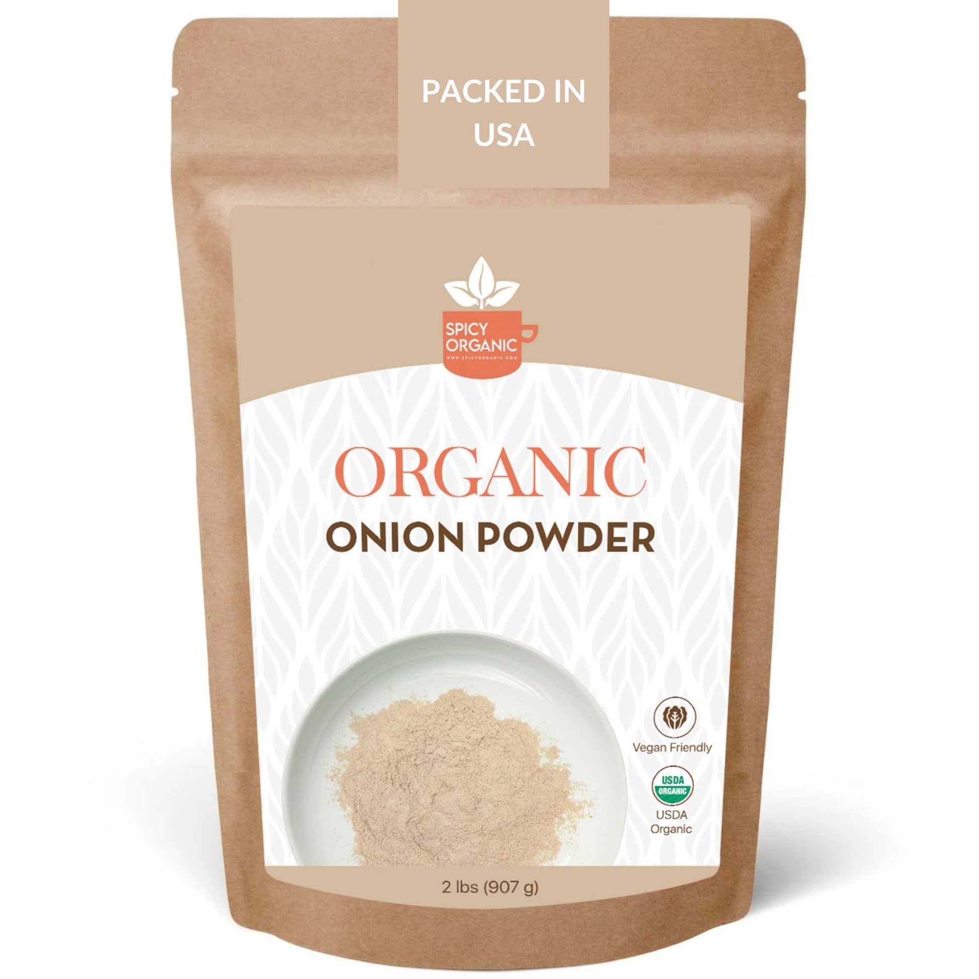 SPICY ORGANIC White Onion Powder – USDA Organic Seasoning – 32 Oz (2 LBS)