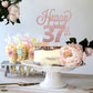 Lingteer Happy 37Th Birthday Cake Topper - Cheers To 37Th Birthday 37 Years Old Birthday Party Cake Decorations Sign.