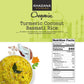 Khazana Turmeric Coconut Organic Basmati Rice - Ready To Heat (6-Pack, 8.8Oz) - Authentic, Aromatic & Flavorful Indian Grain - N