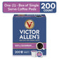 Victor Allens Coffee 100% Colombian Medium Roast Single Serve Pods, 200 Count, Compatible with Keurig K-Cup malt-inspired, Brown