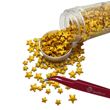 Se Si&Moos Gold Star Sprinkles | Edible Stars For Cake Decorating | Edible Gold Stars | Gold Sprinkles | Star Cupcake Toppers Ed