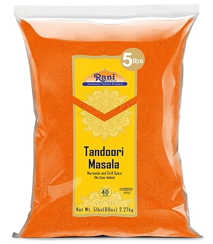 Rani Tandoori Masala (Natural, No Colors Added) Indian 11-Spice Blend 80Oz (5Lbs) 2.27Kg Bulk ~ Salt Free | Vegan | Gluten Frien
