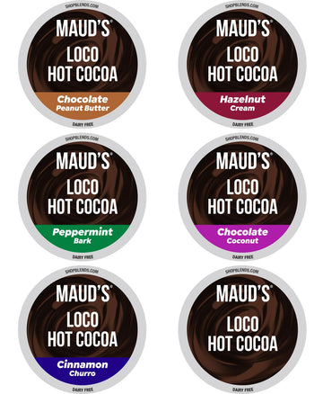 Mauds Flavored Hot Chocolate Variety Pack  48ct  Recyclable Single Serve Pods  Compatible with Keurig K Cups Maker
