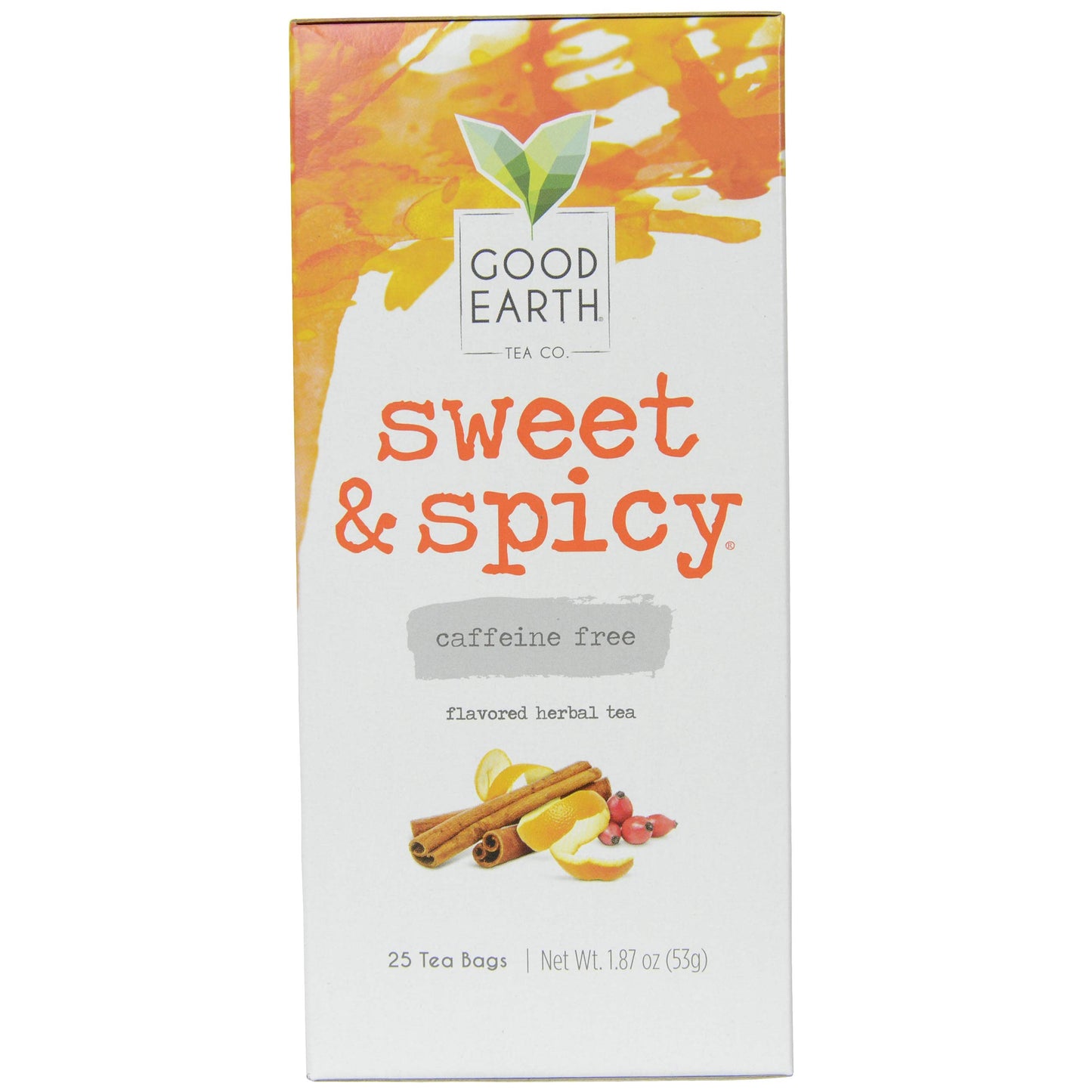 Good Earth Sweet and Spicy Herbal Tea Bags, Caffeine-Free, 25 Count (Pack of 3)