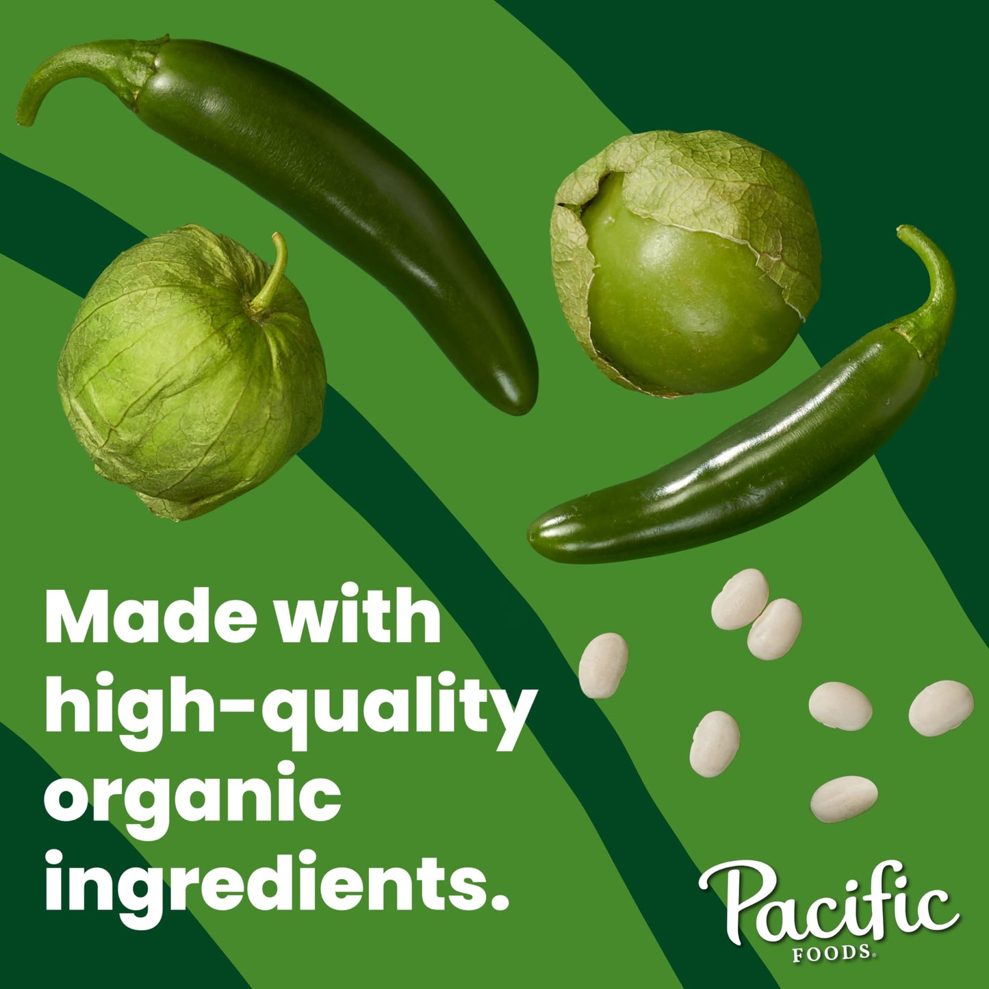 Pacific Foods Organic White Bean Verde Chili, Plant Based, 16.5 Oz Can (Pack Of 12)