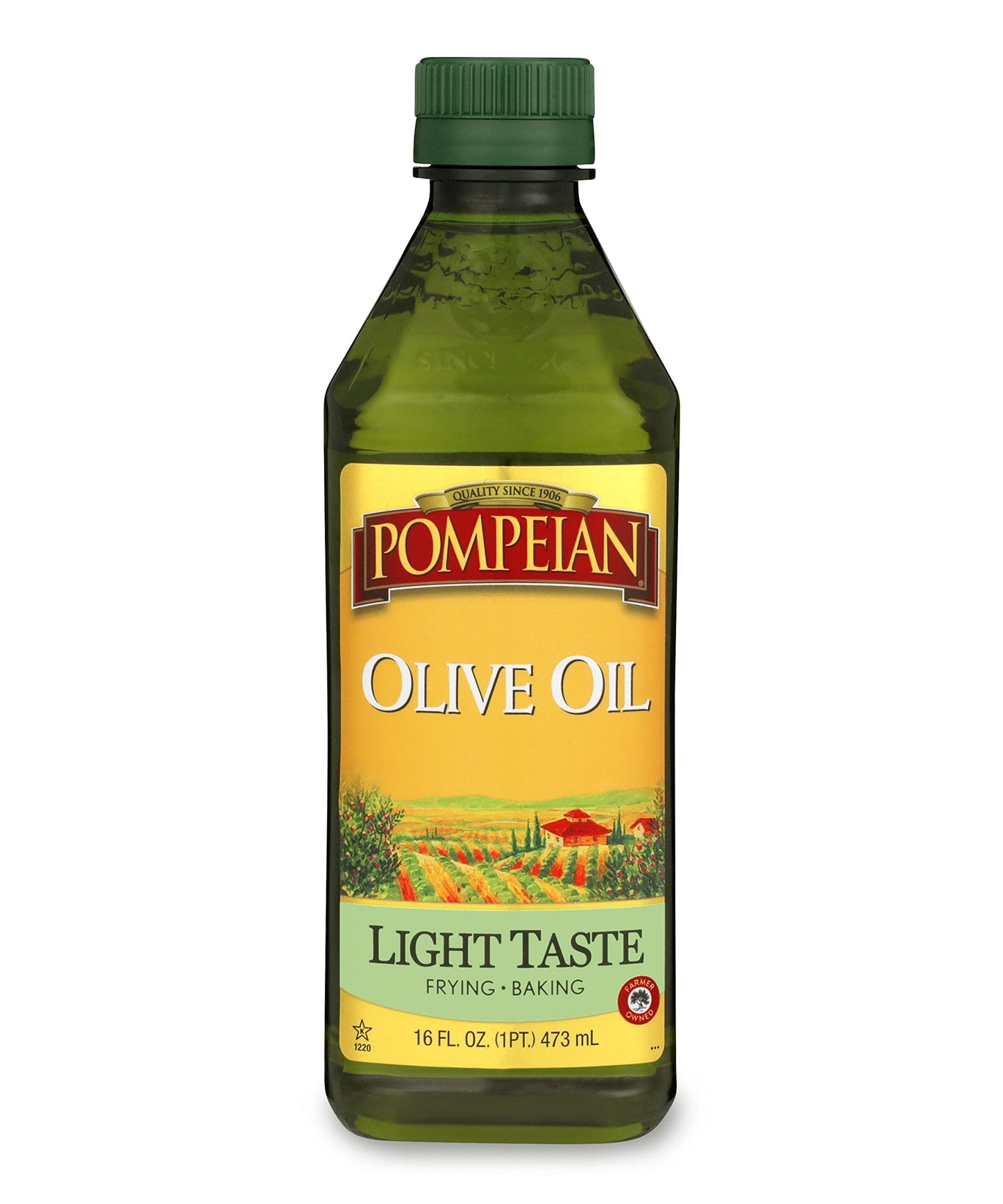 Pompeian Light Taste Olive Oil, Subtle Flavor, Non-GMO, 16 Fl Oz