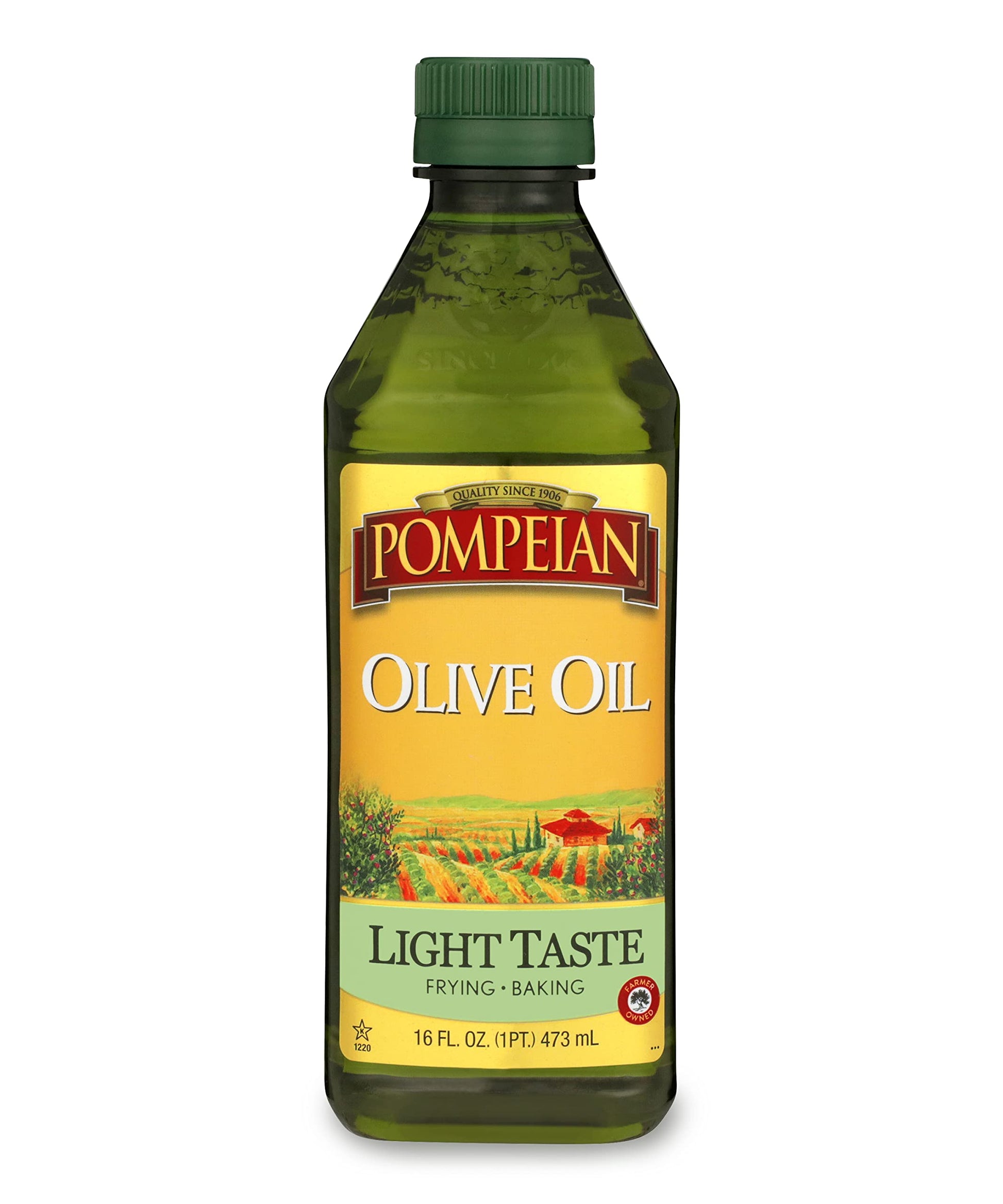 Pompeian Light Taste Olive Oil, Subtle Flavor, Non-GMO, 16 Fl Oz