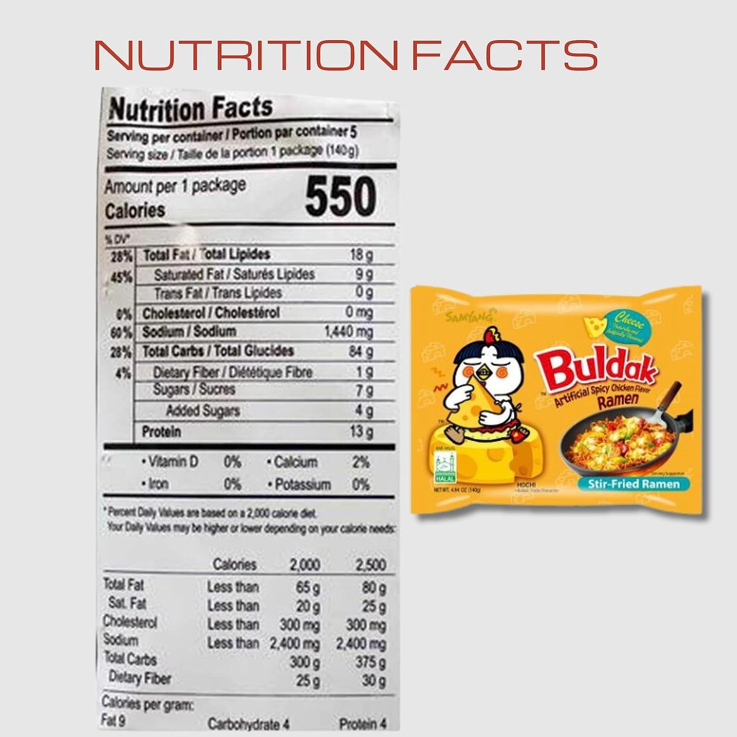 Samyang Cheese Flavor Buldak Ramen Pack Of 5
