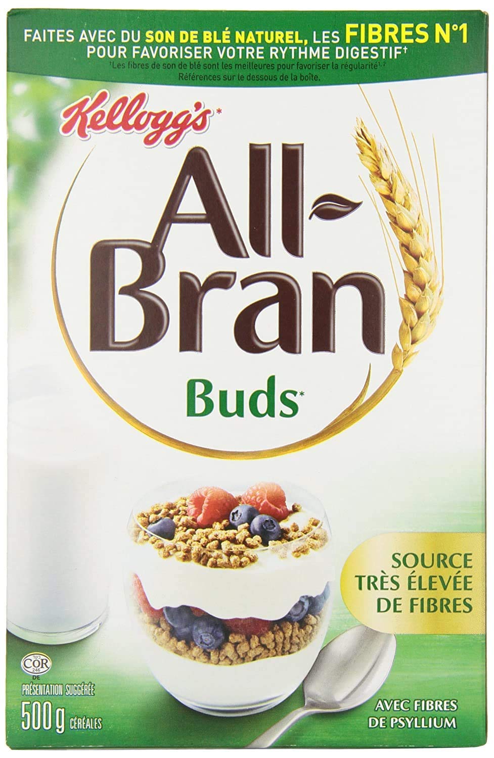 Kellogg'S All Bran Buds Cereal 500G/17.6Oz, 6-Pack (Imported From Canada)