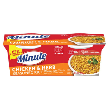 Minute Ready-to-Serve Chicken-and Herb-Flavored Rice, Microwavable Rice Cups, 8.8-Ounce Cups (Pack of 8)
