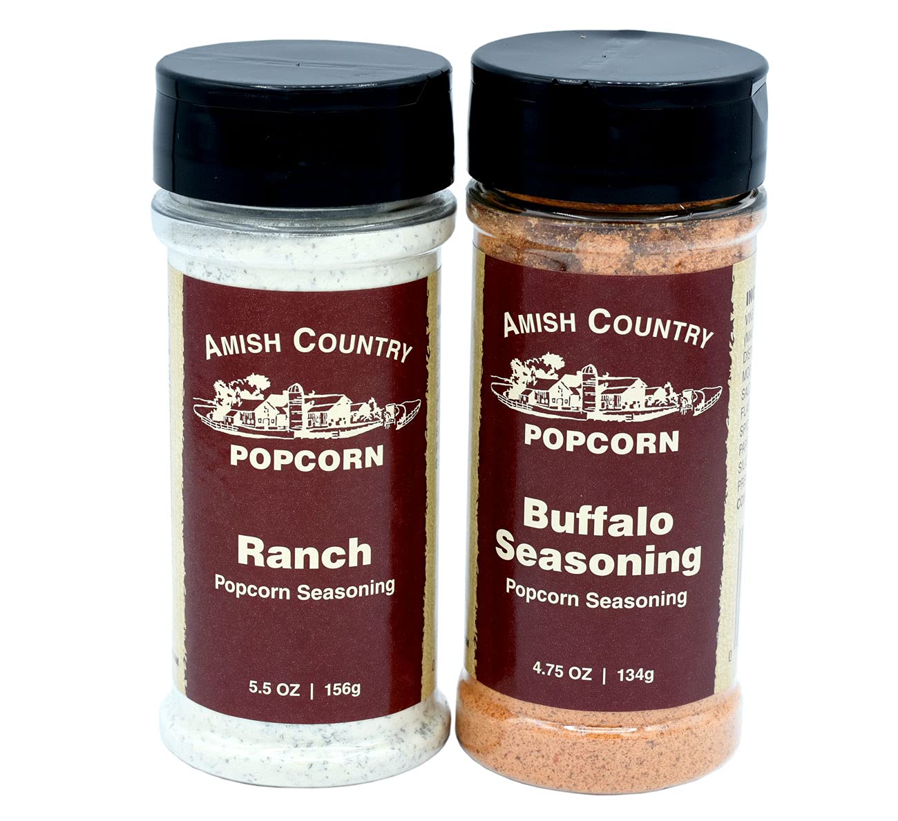 Amish Country Popcorn | Buffalo and Ranch Seasoning Bundle | Old Fashioned, Non-GMO and Gluten Free