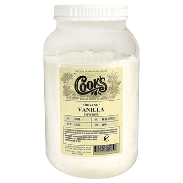 COOKS Organic Madagascar Vanilla Powder, Gourmet Vanilla for Cooking & Baking, 5 lb (80 Ounce)
