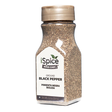 iSpice Black Pepper Spices And Seasonings For Cooking, 5.8 Ounce Fine Ground Black pepper Seasoning, Black Pepper ground Seasoni