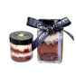 Gourmet 2 Cakes in a Jar Set - Duo Chocolate Cake with Special traditional and Whites Belgian Choco Brigadeiros - Red Velvet Fla