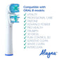 Replacement Brush Heads Compatible With Oral B- Double Clean Design, Pack Of 16 Generic Electric Toothbrush Replacement Heads- F