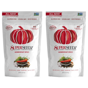 Super Seedz Seed Pumpkin Somewhat Spicy 5 Ounce - Pack of 2