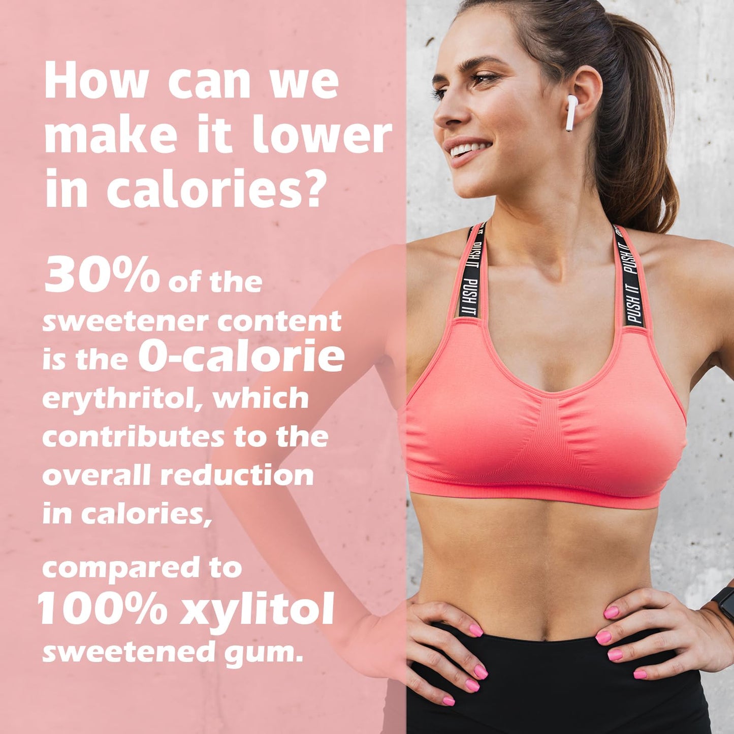 Dc24 Daily Care Gum, Aspartame Free & Sugar Free, Xylitol Chewing Gum With Erythritol, Low-Calorie, Sugarless, Watermelon Flavor