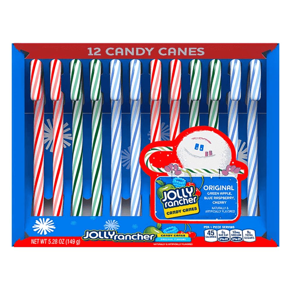 Jolly Rancher Assorted Candy Canes - Box Of 12