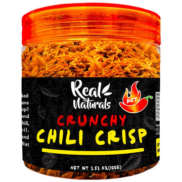Chili Crisp No-Floating Oil (Extra Hot) Spicy Chilli Crisp Crunch. Crispy Garlic & Onion ''No-Oil'' Chili Oil Crisp By Real Natu