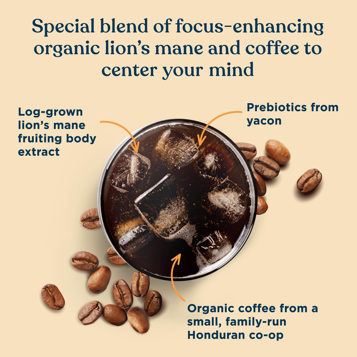 Four Sigmatic Organic Cold Brew Coffee Grounds | Dark Roast, Fair Trade Coarse Grounds With Lion'S Mane And Chaga | Cold Brew Mu