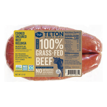 Teton Waters Ranch No Sugar Polska Kielbasa Grass Fed Beef Sausage, 12 OZ